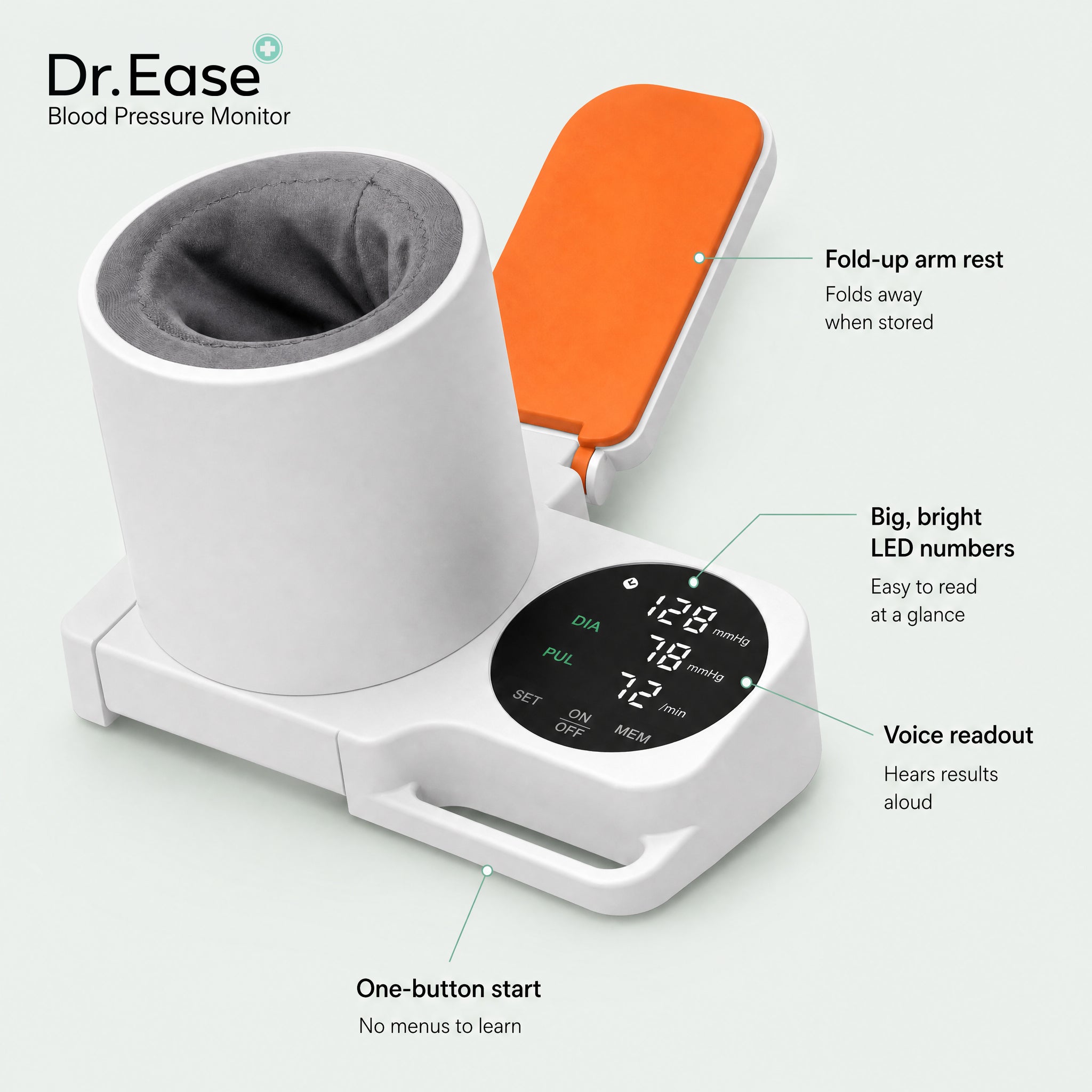 Dr.Ease™ | Slide-In Blood Pressure Monitor